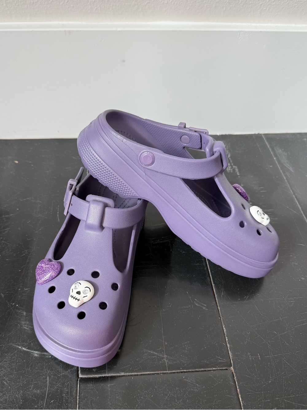 NWOT Crocs Classic Mary Jane Clogs in Nightshade (Purple)